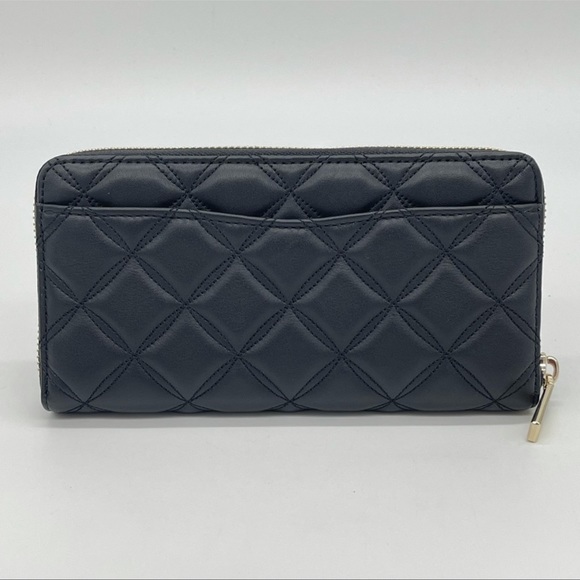 Kate Spade Natalia Smooth Quilted Leather Wallet Black - Picture 5 of 11